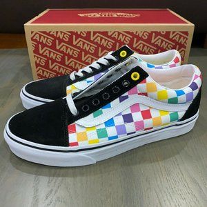 Vans Old Skool Checkerboard Rainbow Pride Men 6.5